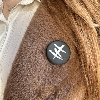 Asa's Mezzanine Black Logo Pin